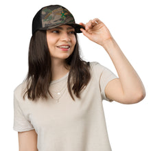 Load image into Gallery viewer, X-VET &quot;Living The Life We Deserve&quot;. Camouflage Trucker hat
