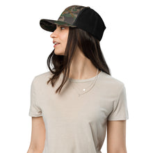 Load image into Gallery viewer, X-VET &quot;Living The Life We Deserve&quot;. Camouflage Trucker hat
